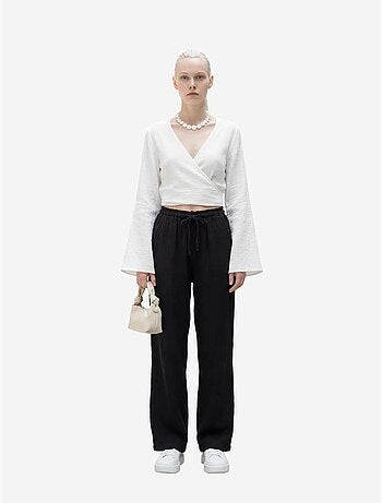 Pantalon droit à taille élastique my fashion
