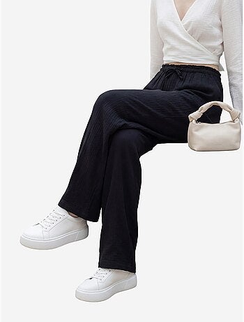 Pantalon droit à taille élastique my fashion