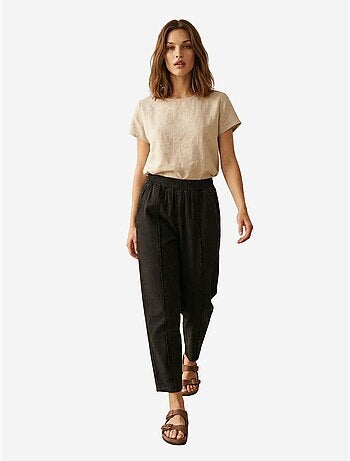 Pantalon droit à taille élastique my fashion