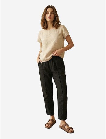 Pantalon droit à taille élastique my fashion