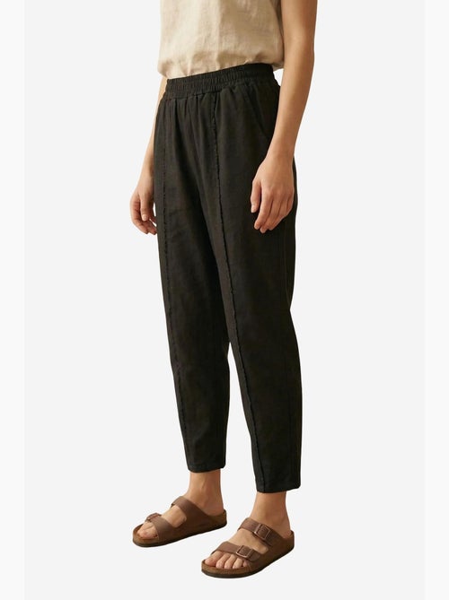 Pantalon droit à taille élastique my fashion - Kiabi