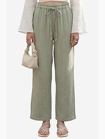 Pantalon droit à taille élastique my fashion
