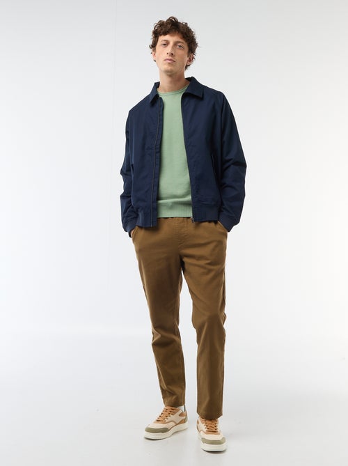 Pantalon droit à taille élastiquée - Kiabi