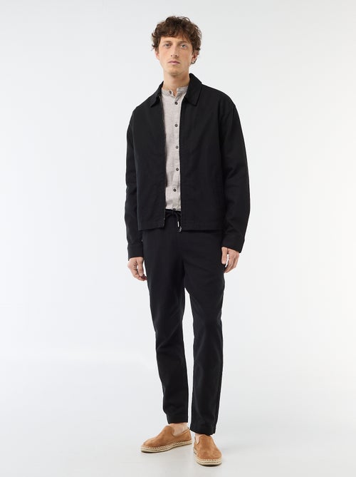 Pantalon droit à taille élastiquée - Kiabi