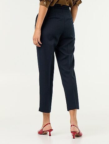 Pantalon droit à taille haute