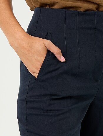 Pantalon droit à taille haute