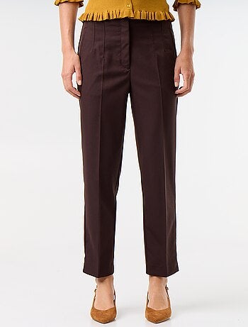 Pantalon droit à taille haute