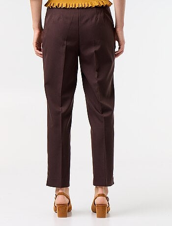 Pantalon droit à taille haute
