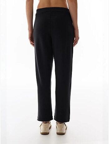 Pantalon droit ample en jersey, taille mi-haute penti