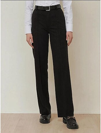 Pantalon droit avec coutures détaillées