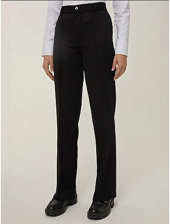 Pantalon droit avec coutures détaillées
