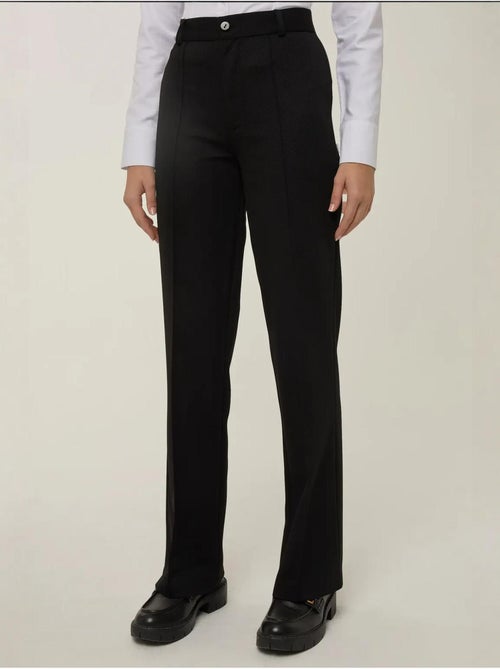 Pantalon droit avec coutures détaillées - Kiabi