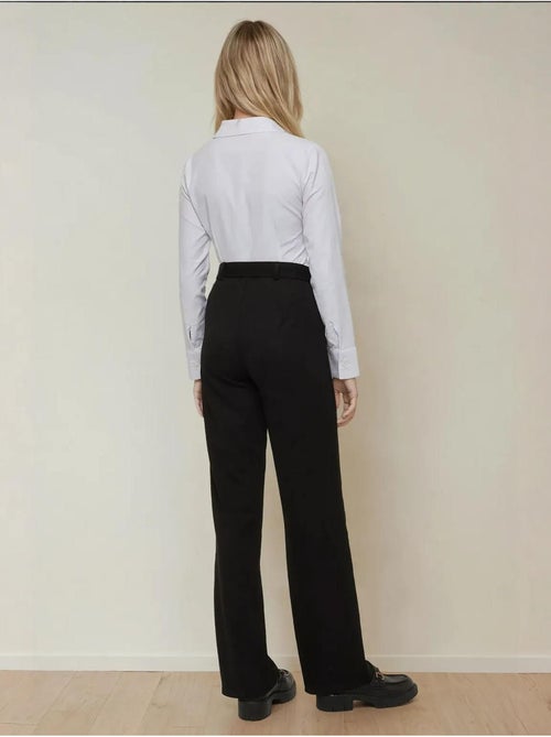 Pantalon droit avec coutures détaillées - Kiabi