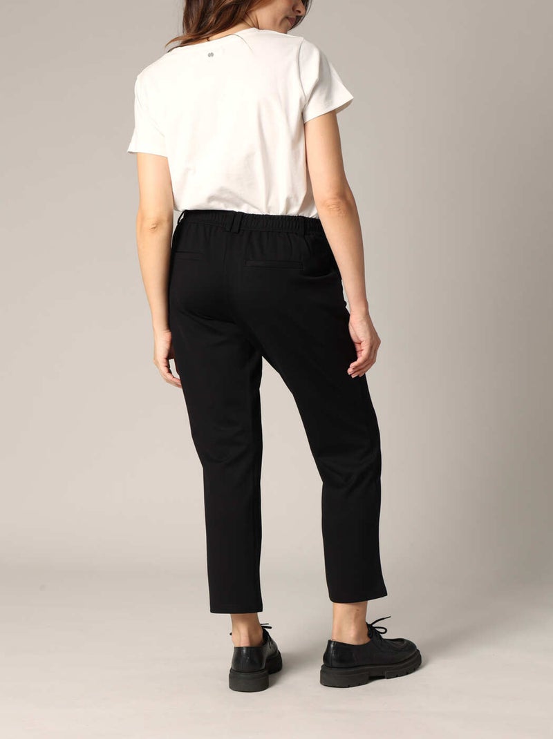 Pantalon droit avec poches italiennes 'Deeluxe' Noir - Kiabi