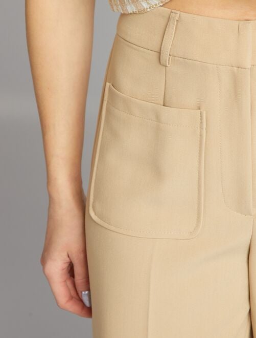 Pantalon droit avec poches plaquées - Kiabi