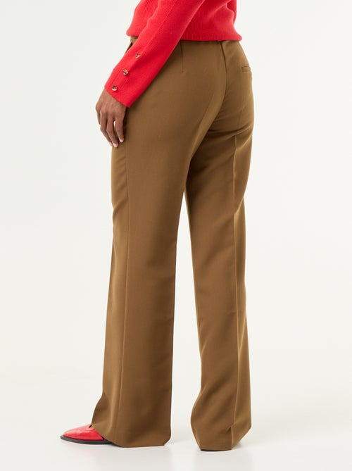 Pantalon droit avec taille ceinturée - Kiabi