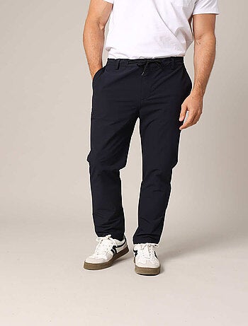 Pantalon droit avec taille élastiquée et cordon de serrage, style décontracté
'Deeluxe'