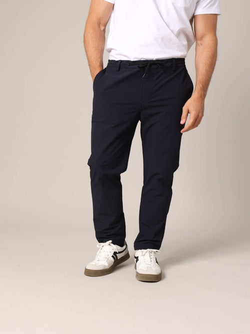 Pantalon droit avec taille élastiquée et cordon de serrage, style décontracté
 'Deeluxe' - Kiabi