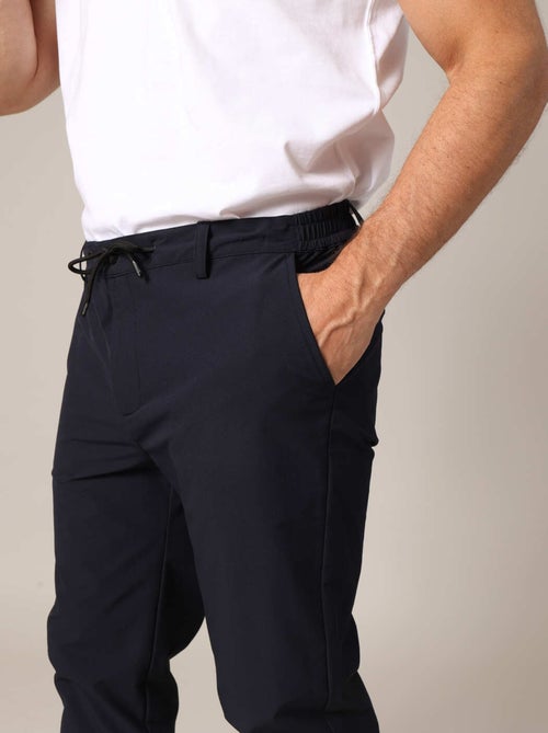 Pantalon droit avec taille élastiquée et cordon de serrage, style décontracté
 'Deeluxe' - Kiabi