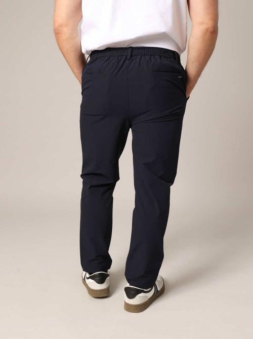 Pantalon droit avec taille élastiquée et cordon de serrage, style décontracté
 'Deeluxe' - Kiabi