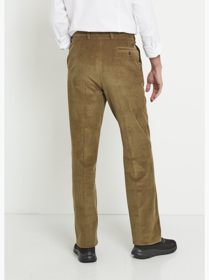 Pantalon droit ceinture élastiquée confort - Afibel Bronze - Kiabi