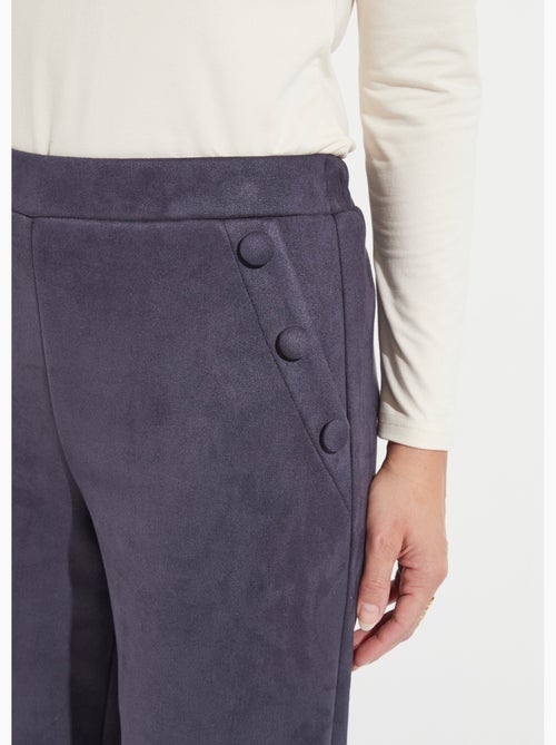Pantalon droit ceinture élastiquée tissu suédé - Afibel - Kiabi