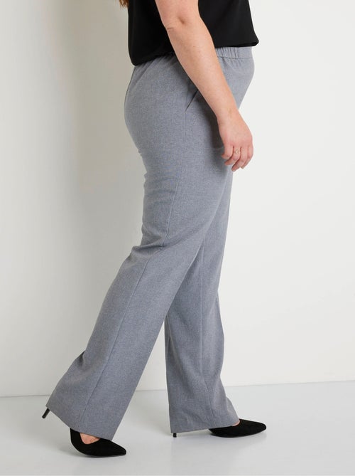 Pantalon droit ceinture semi-élastiquée - Afibel - Kiabi