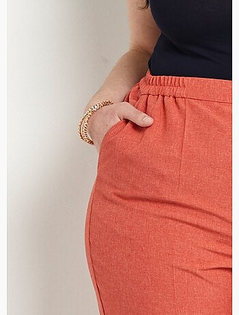 Pantalon droit ceinture semi-élastiquée - Afibel