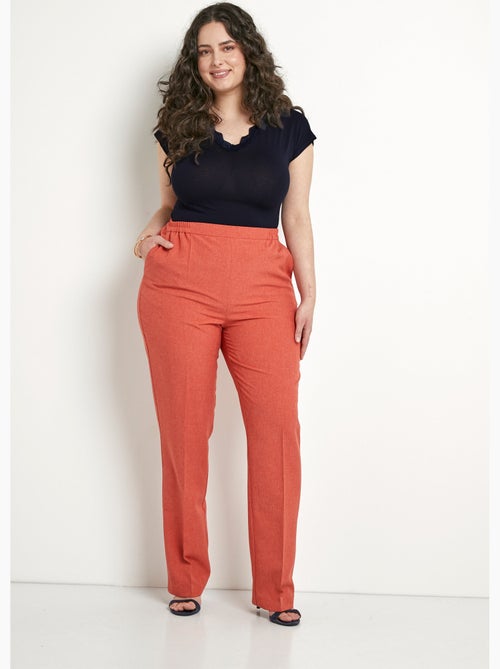 Pantalon droit ceinture semi-élastiquée - Afibel - Kiabi Pantalon droit ceinture semi-élastiquée - Afibel - Kiabi