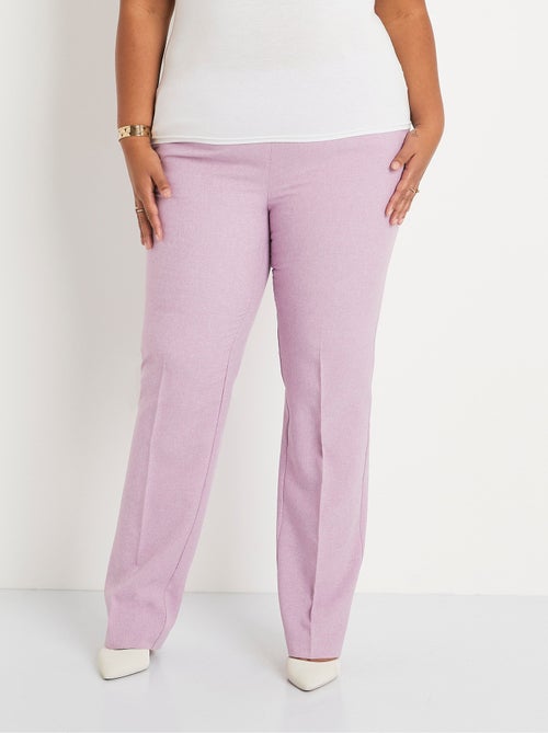 Pantalon droit ceinture semi-élastiquée - Afibel - Kiabi