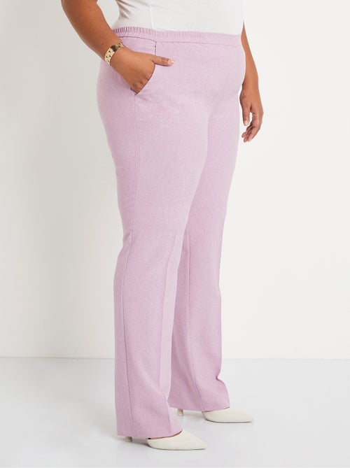 Pantalon droit ceinture semi-élastiquée - Afibel - Kiabi