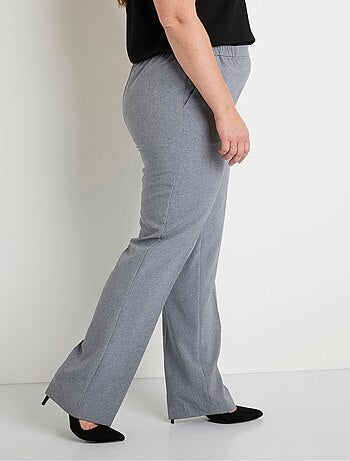 Pantalon droit ceinture semi-élastiquée