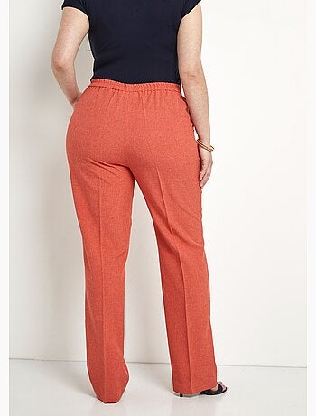 Pantalon droit ceinture semi-élastiquée
