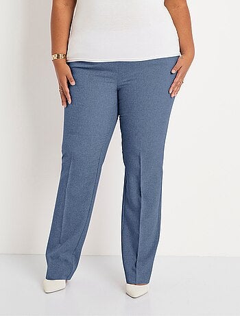 Pantalon droit ceinture semi-élastiquée
