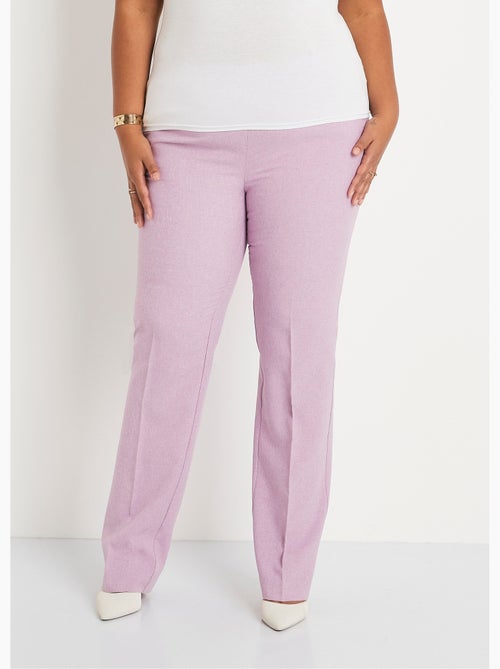 Pantalon droit ceinture semi-élastiquée - Kiabi