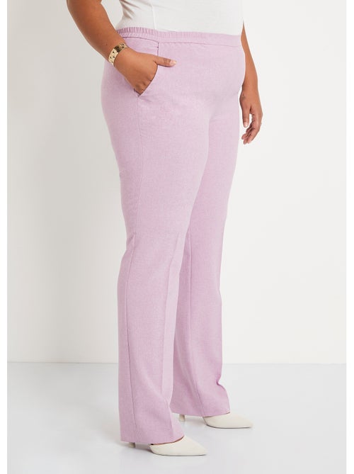 Pantalon droit ceinture semi-élastiquée - Kiabi