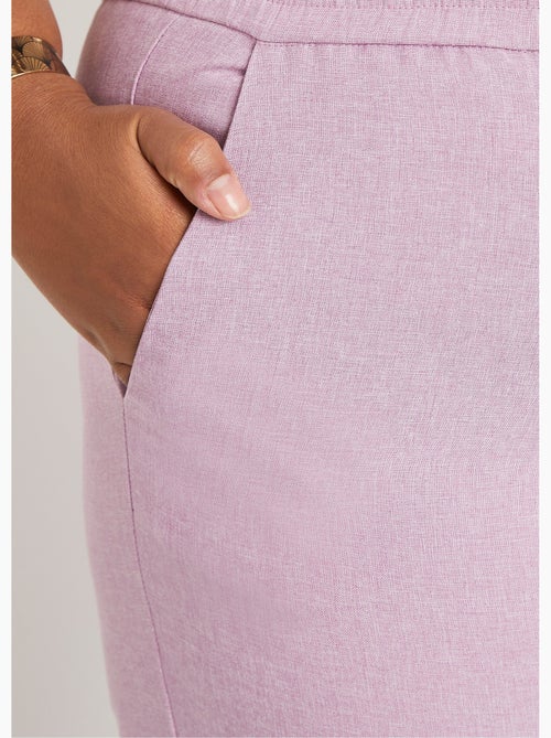 Pantalon droit ceinture semi-élastiquée - Kiabi