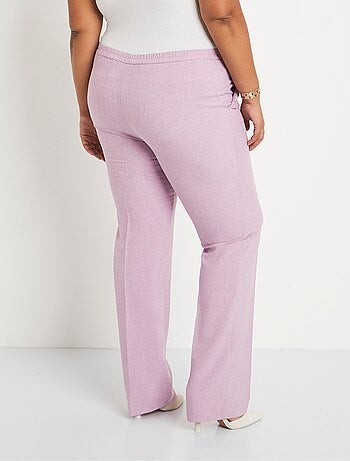 Pantalon droit ceinture semi-élastiquée