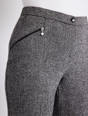 Pantalon droit chevrons ou chiné entrejambe 70 cm - afibel