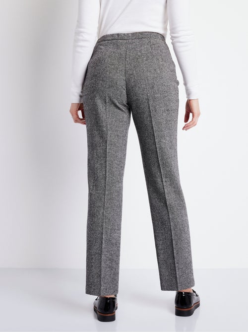 Pantalon droit chevrons ou chiné entrejambe 70 cm - Afibel - Kiabi