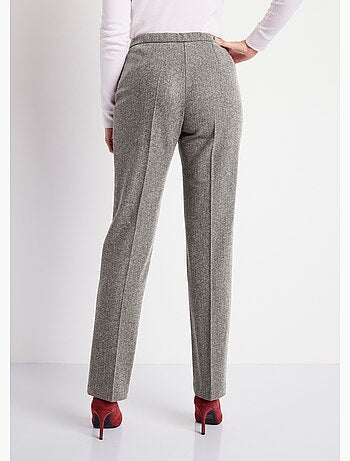 Pantalon droit chevrons ou chiné entrejambe 70 cm - Afibel