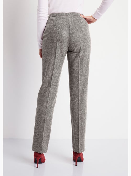 Pantalon droit chevrons ou chiné entrejambe 70 cm - Afibel - Kiabi