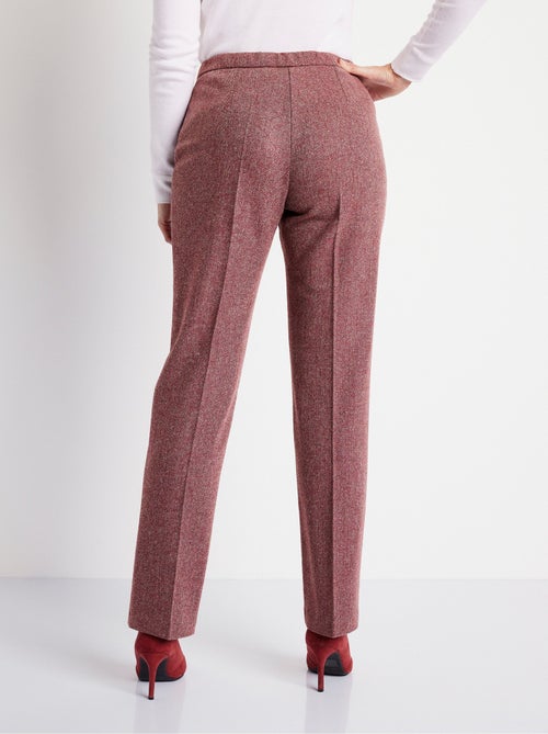 Pantalon droit chevrons ou chiné entrejambe 70 cm - Afibel - Kiabi