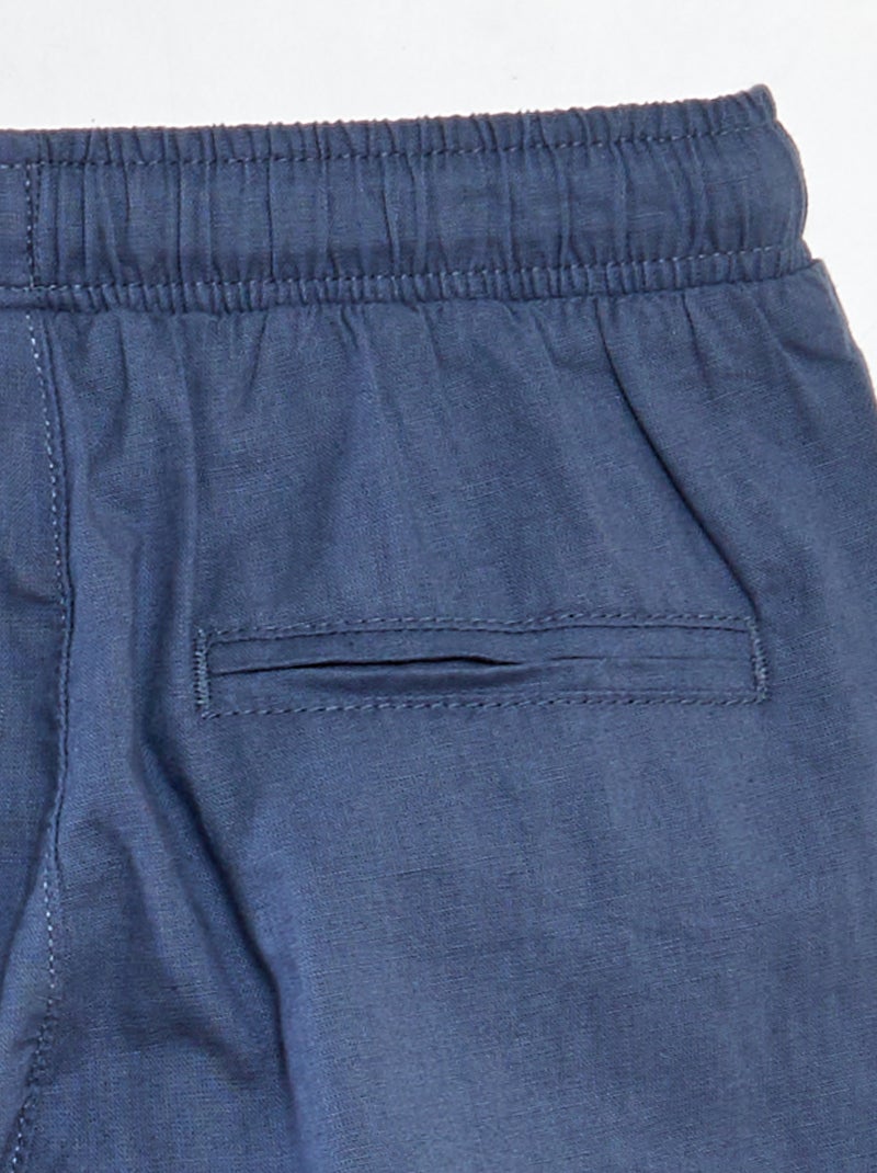 Pantalon droit chino avec cordon BLEU - Kiabi