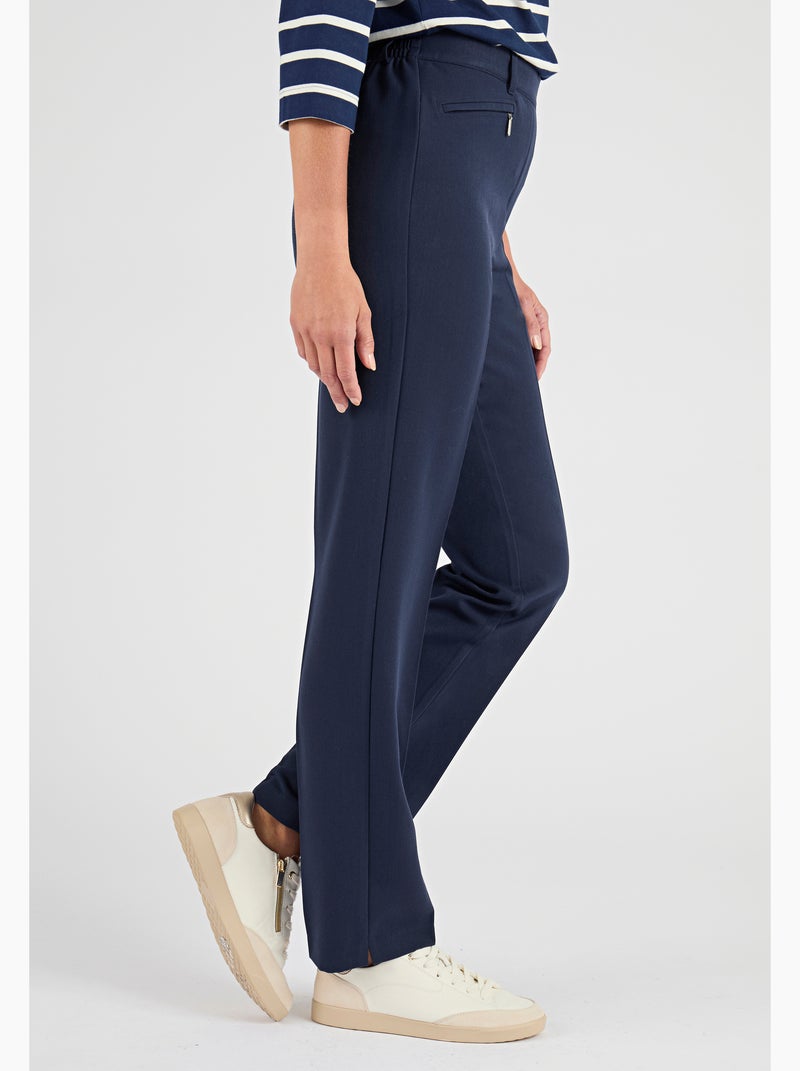 Pantalon droit classique enfilable - Damart Bleu - Kiabi
