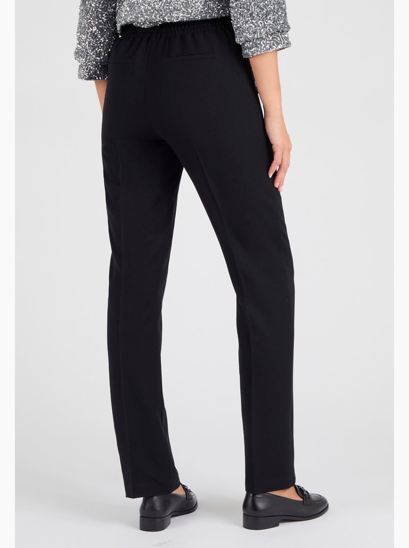 Pantalon droit classique enfilable - Damart Noir - Kiabi