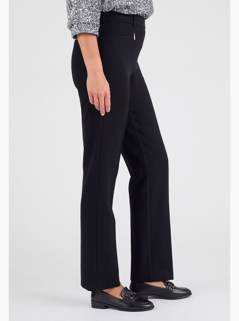 Pantalon droit classique enfilable - Damart Noir - Kiabi