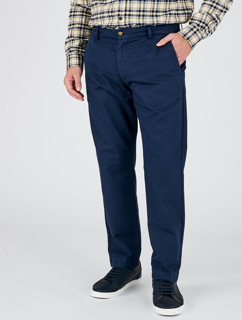 Pantalon droit coton lin - Damart - Kiabi