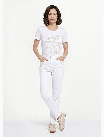 Pantalon droit coton stretch 5 poches - afibel