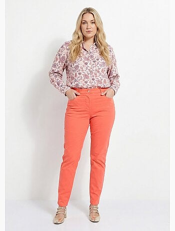 Pantalon droit coton stretch 5 poches - afibel